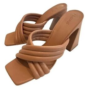 Abound Camel Strappy Block Heels